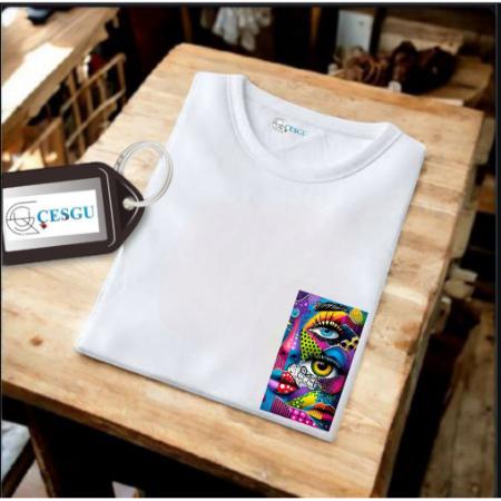 Erkek Ön Baskili T-shirt Plus Model